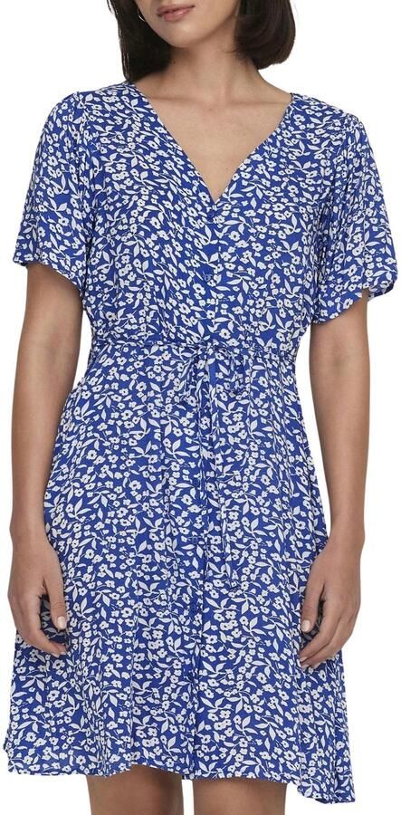 Only Regular fit mini-jurk van pure viscose model 'EVIDA' - Foto 5