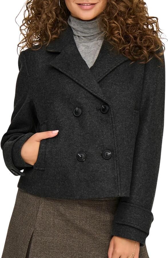 Only Regular fit lange jas met fly-away-kraag model 'FREJA' - Foto 2