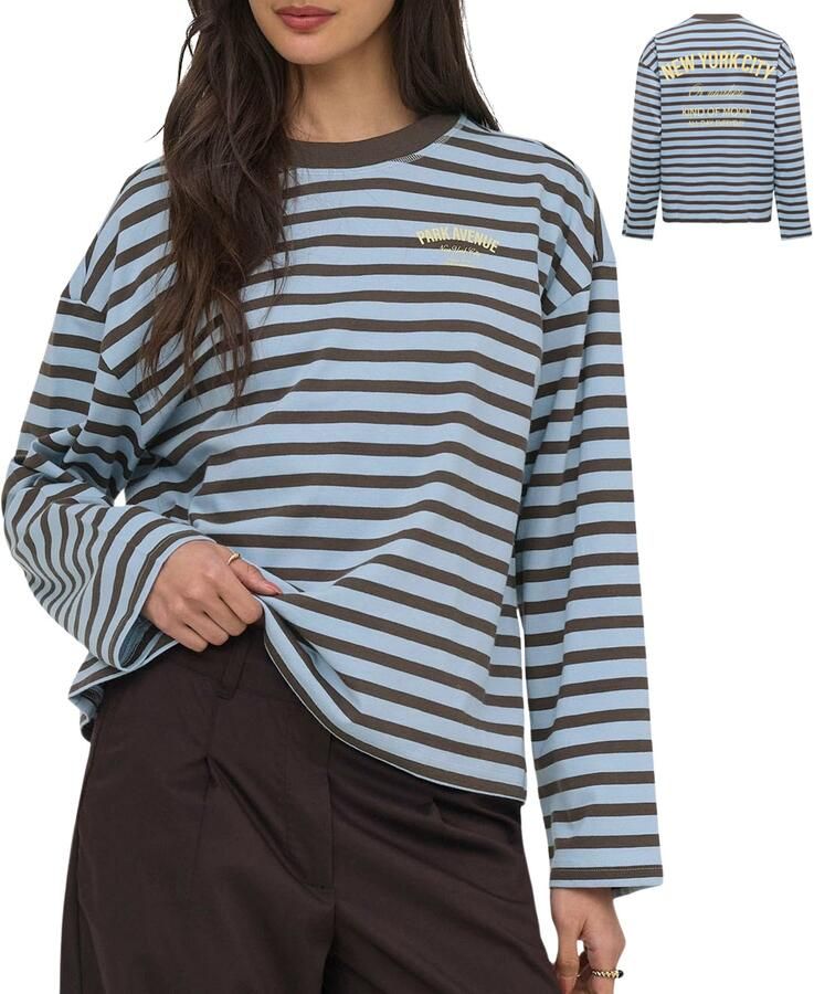 Only Freja LS Stripe Shirt Dames - Foto 4