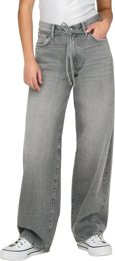 Only Jeans 15338246 ONLGIANNA MW STRAIGHT-DENIM GREY - Foto 4