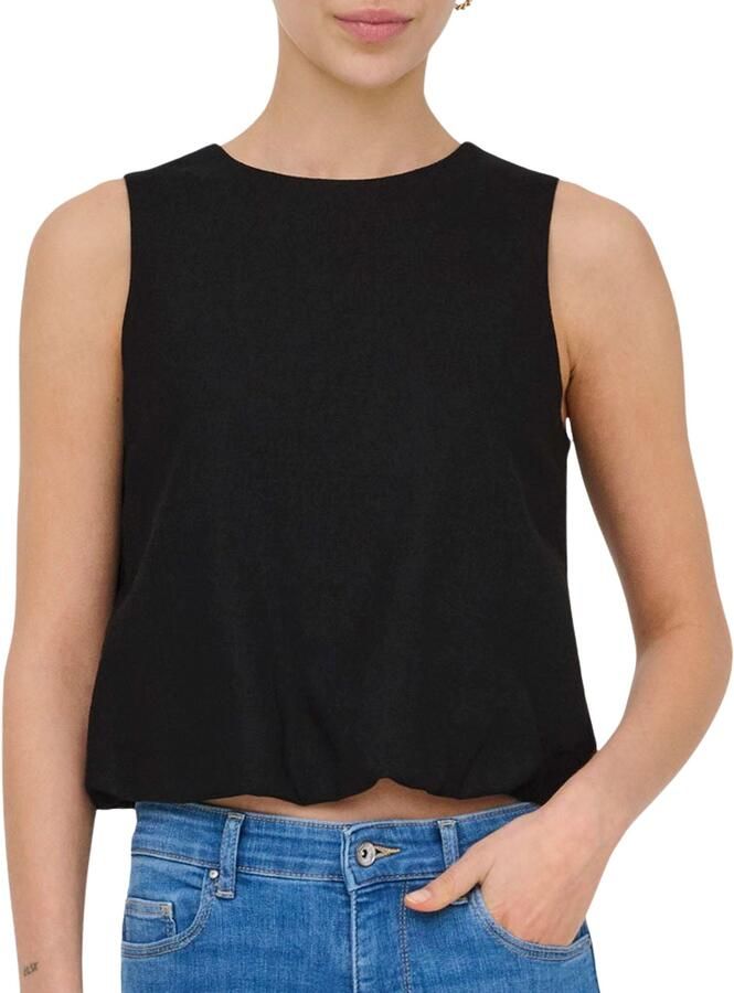 Only regular fit top van mix van viscose en linnen model 'GOA' - Foto 2