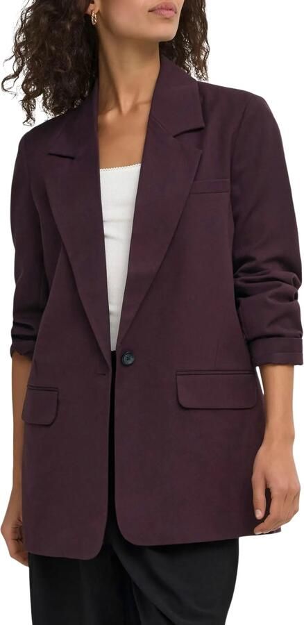 Only Regular fit lange blazer met 1-knoopsluiting - Foto 4