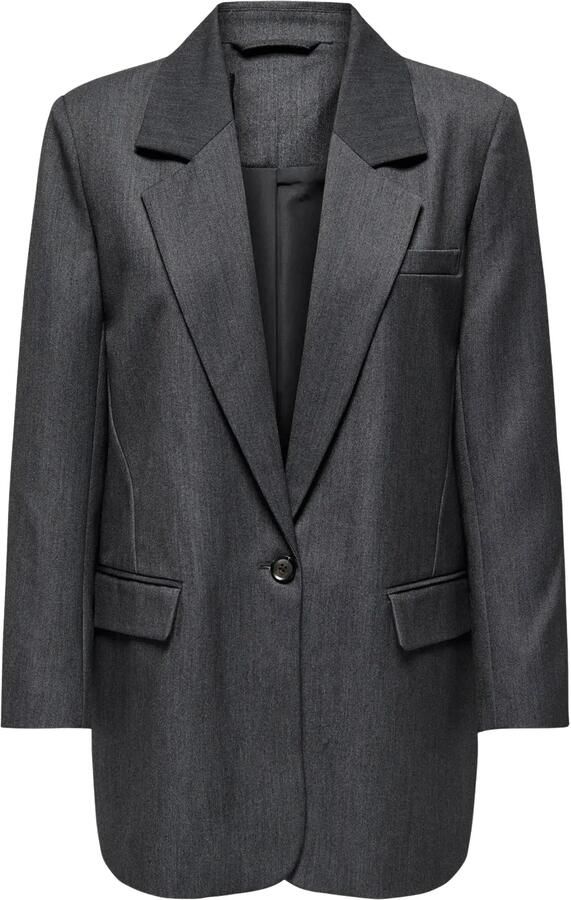 Only Relaxed fit lange blazer met viscose model 'HATTIE-LANA'