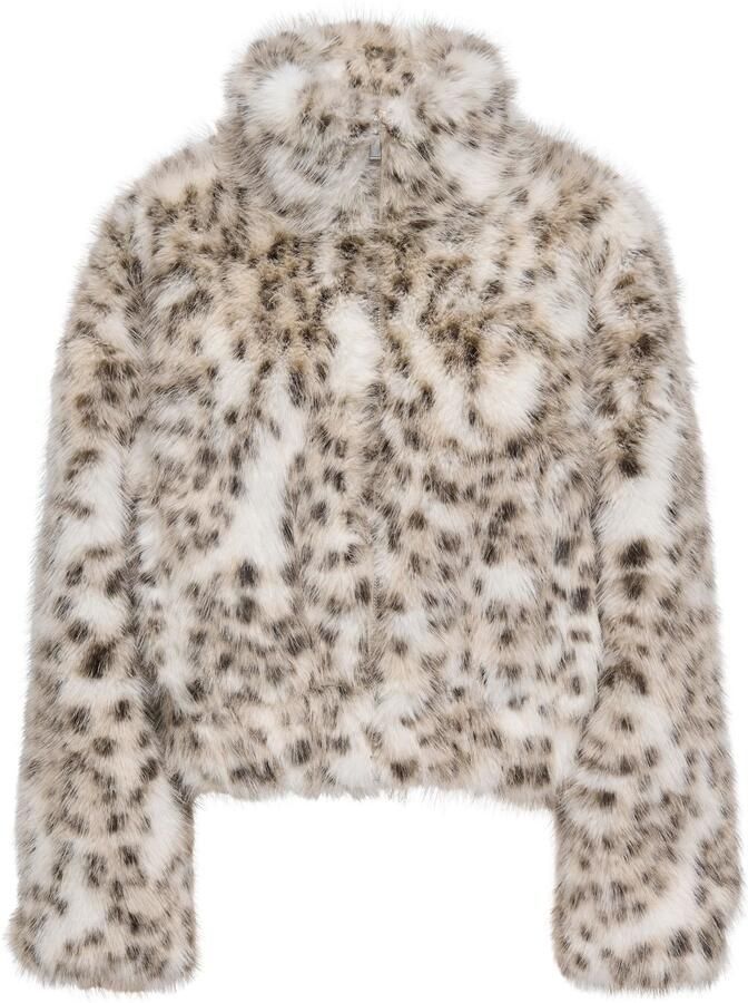 Only Regular fit jack van imitatiebont in luipaardlook model 'JANIS'