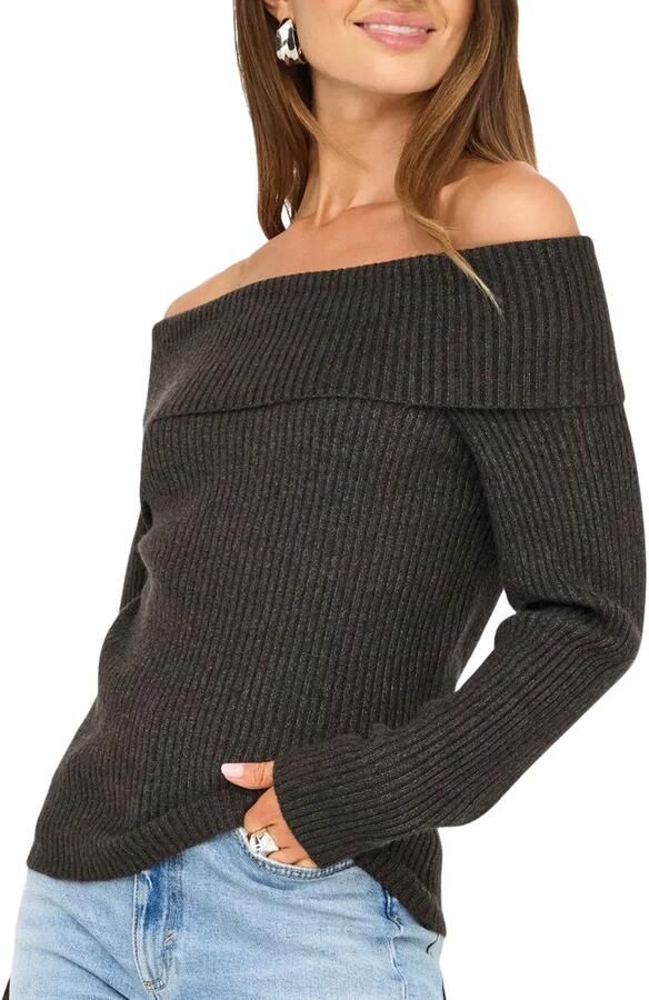 Only Katia Off Shoulder Trui Dames - Foto 2