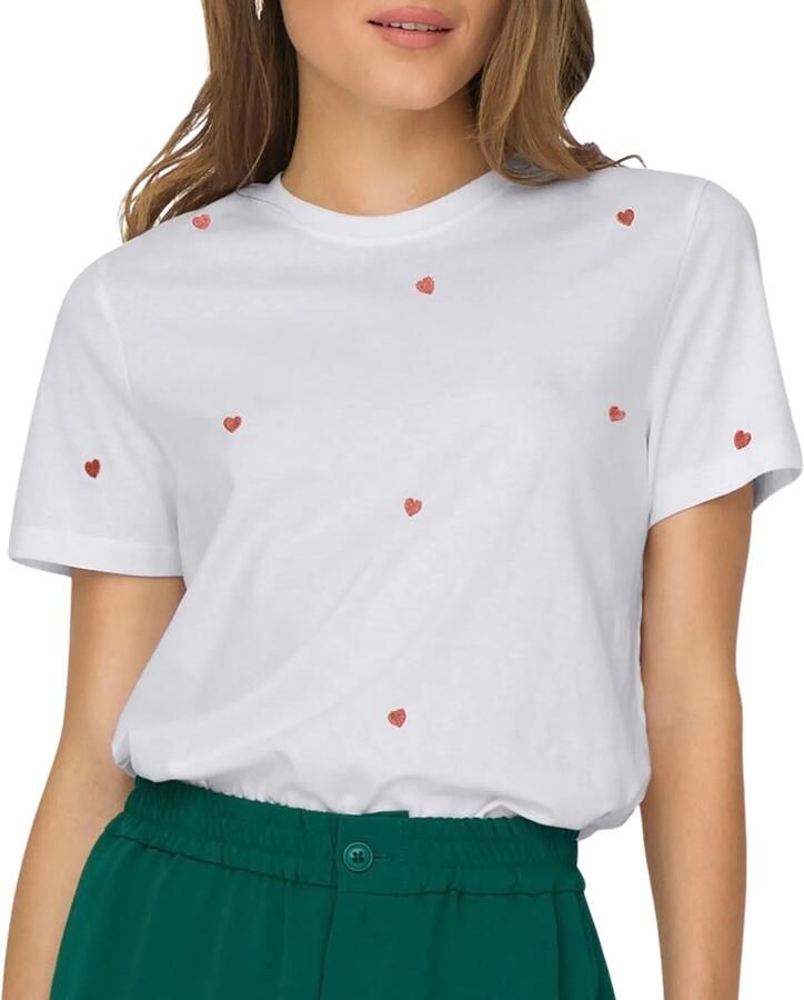 Only Regular fit T-shirt van puur biologisch katoen Model 'KETTY LIFE'