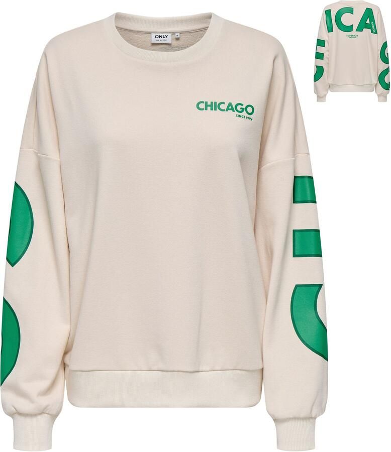 Only Stad Sweater Onlkyle Lange Mouw Beige Dames