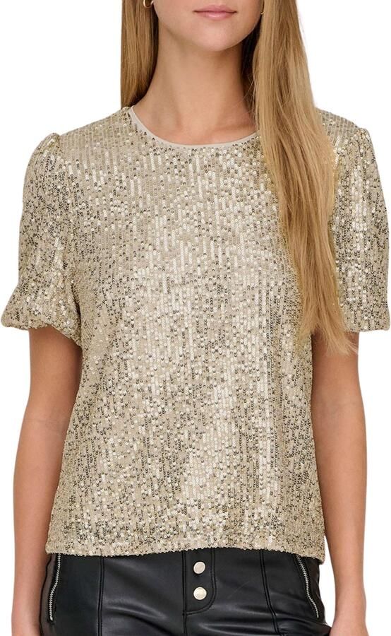 Only Lana Loose Sequins Top Dames