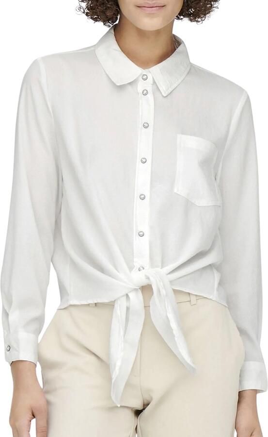 Only Overhemdblouse ONLLECEY LS KNOT SHIRT NOOS WVN - Foto 9