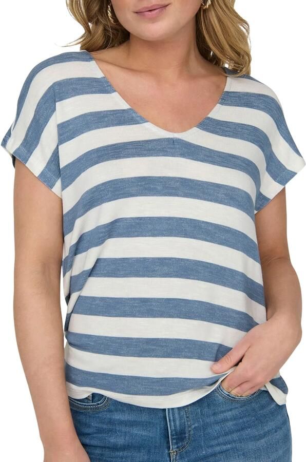 Only Relaxed-fit T-shirt in fijn gebreide viscosemix model 'LIRA LIFE' - Foto 3