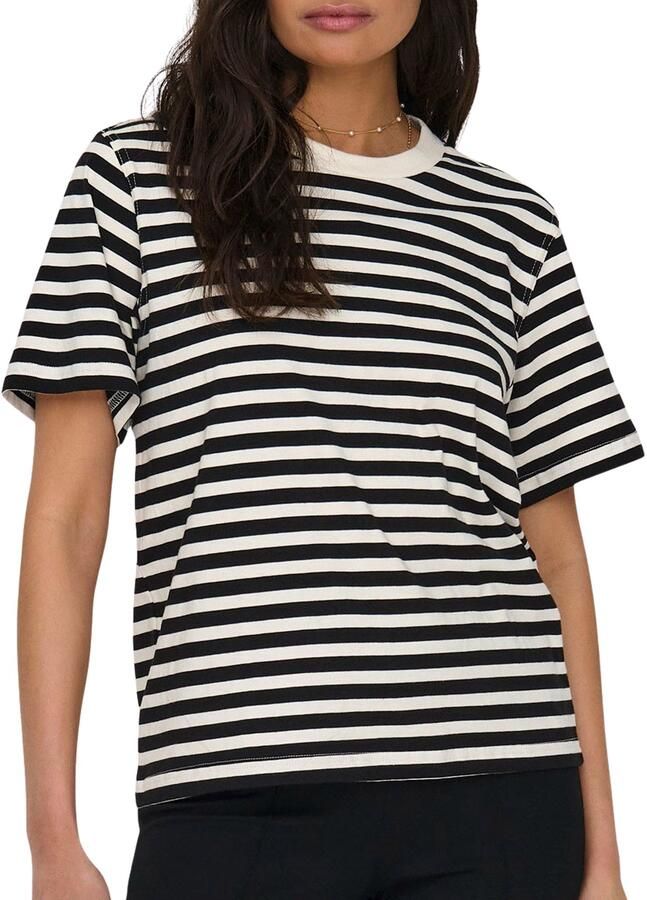 Only Shirt met korte mouwen ONLLIVINA S S STRIPE TEE JRS NOOS - Foto 3