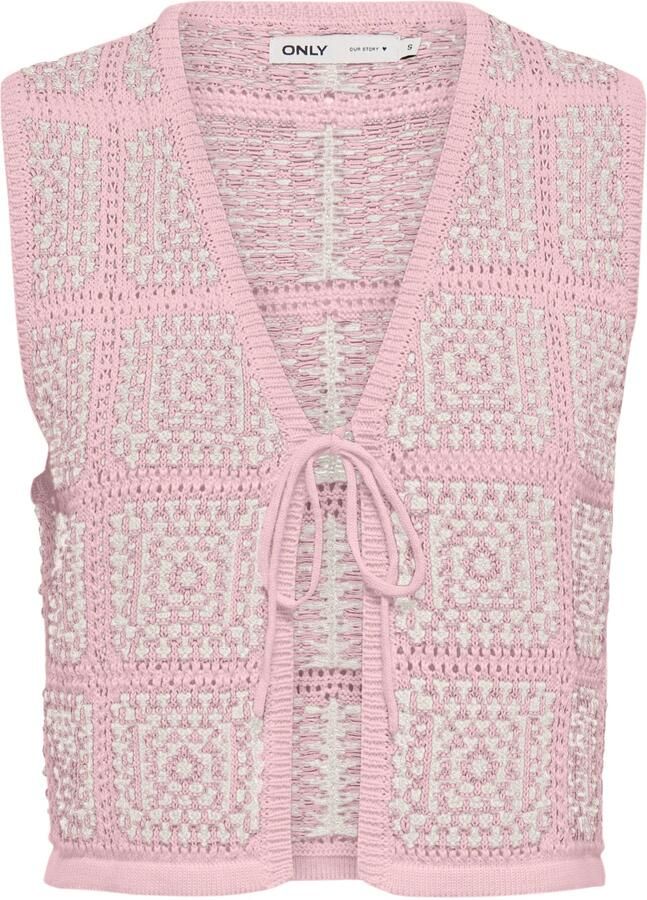 Only Loa SL String Crochet Knitted Gilet Dames