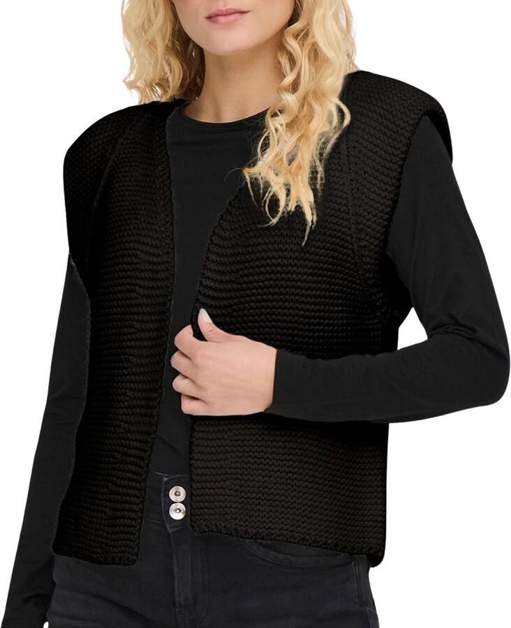 Only Sleeveless Knitwear Zwart Dames - Foto 4