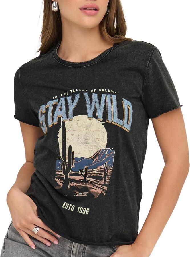 Only Shirt met ronde hals ONLLUCY REG S S TOP JRS NOOS - Foto 7