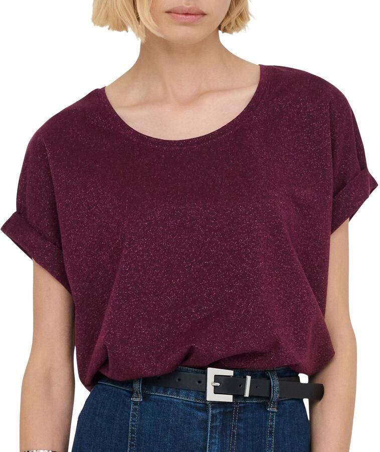 Only Shirt met korte mouwen ONLMOSTER GLITTER S S TOP NOOS JRS