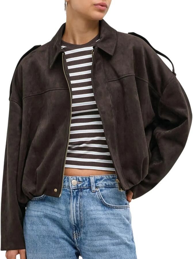 Only Moon-Stina Faux Suede Bomberjack Dames - Foto 3