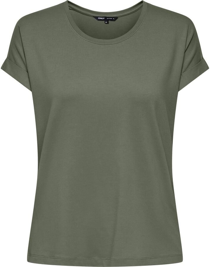 ONLY rechtvallend T-shirt kaki - Foto 4