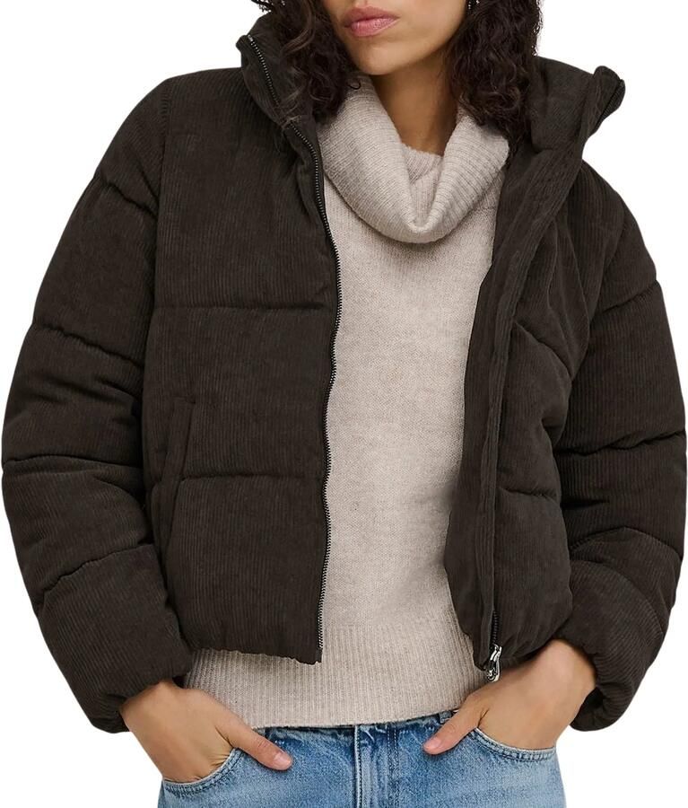 Only New Dolly Corduroy Puffer Winterjas Dames - Foto 4