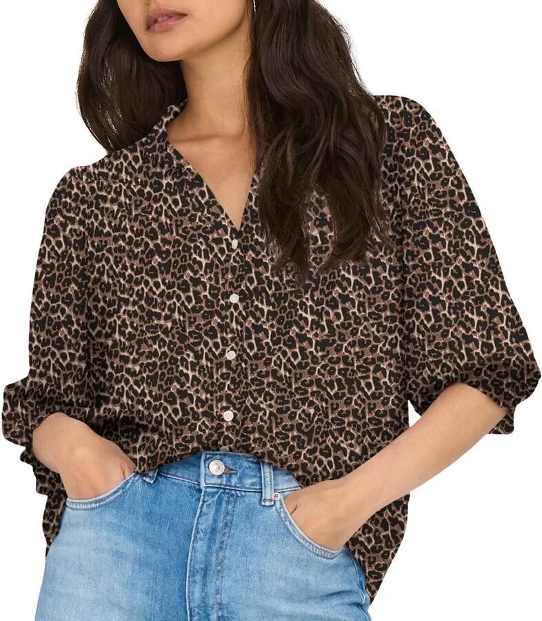 Only Blouse met korte mouwen ONLRAYA 3 4 SHIRT WVN NOOS