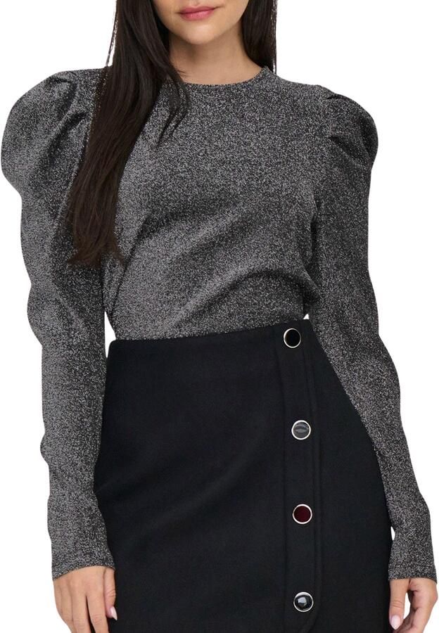 Only Rich Glitter Puff Top Dames