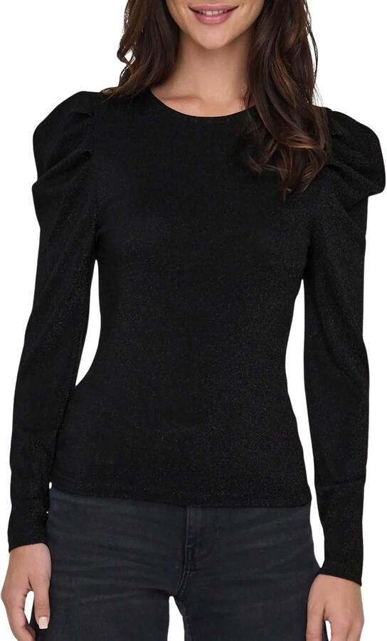 Only Rich Glitter Puff Top Dames