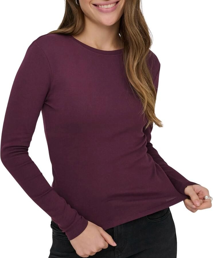 Only regular fit shirt met lange mouwen van katoenmix model 'RILEY'