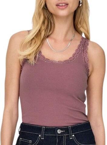 Only slim fit tanktop van mix van biologisch katoen model 'SARA' - Foto 3