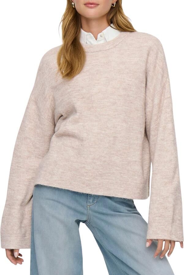 Only Regular fit gebreide pullover met ronde hals model 'SIMONI' - Foto 4