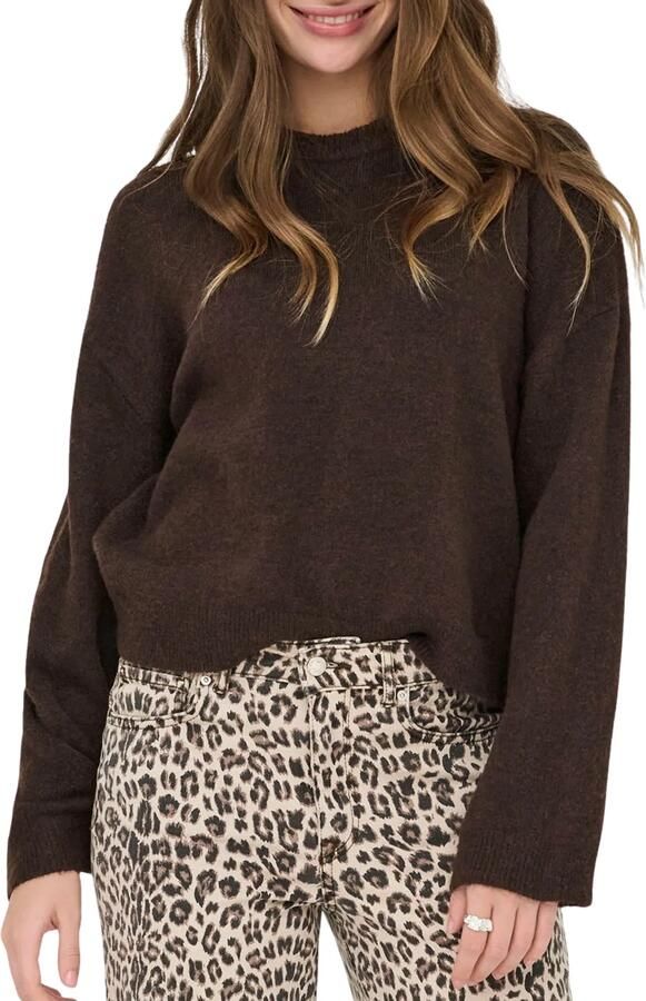Only Regular fit gebreide pullover met ronde hals model 'SIMONI' - Foto 4