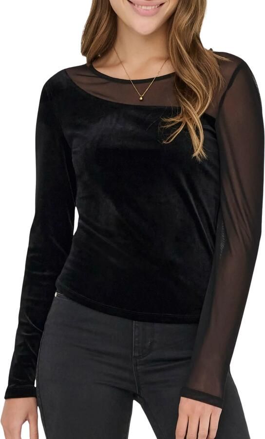 Only Shirt met lange mouwen ONLSMOOTH L S MESH MIX TOP BOX JRS - Foto 7