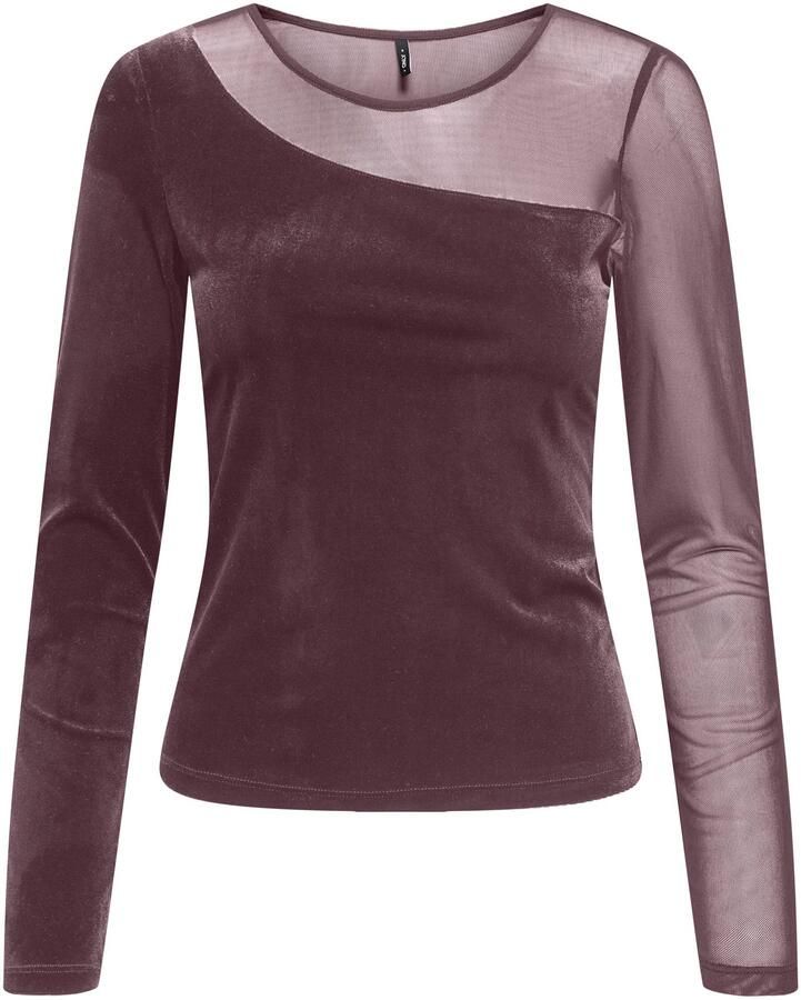 Only Shirt met lange mouwen ONLSMOOTH L S MESH MIX TOP BOX JRS