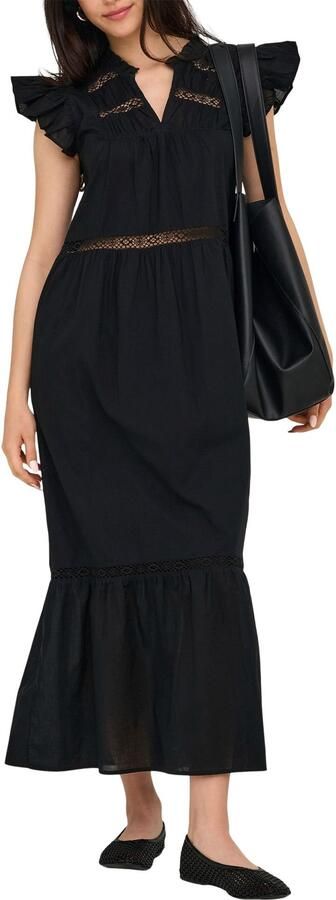 Only Sunny Capsleeve Frill Long Jurk Dames - Foto 3