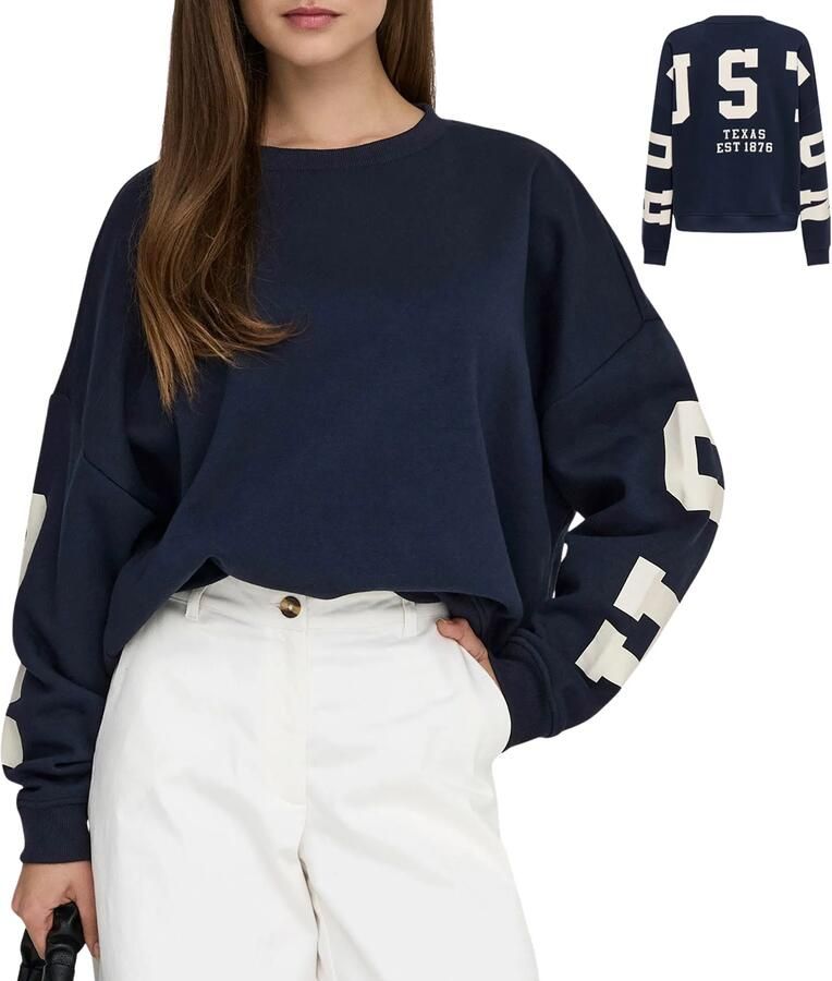 Only Sweatshirt ONLSWEAT L S BACK SLEEVE PRINT SWT NOOS