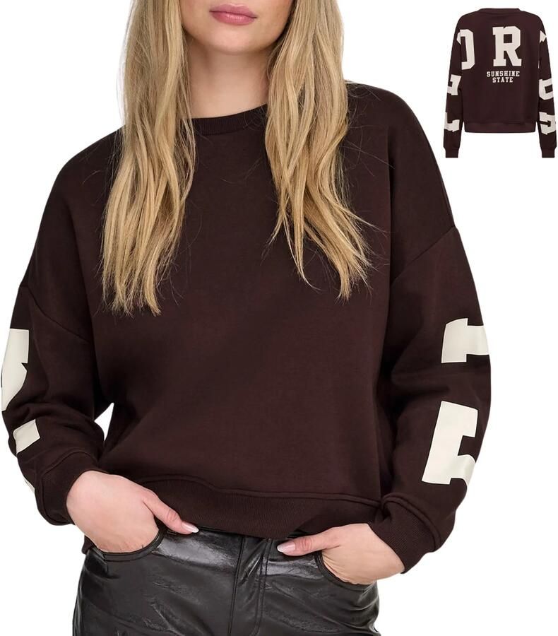 Only Sweatshirt ONLSWEAT L S BACK SLEEVE PRINT SWT NOOS