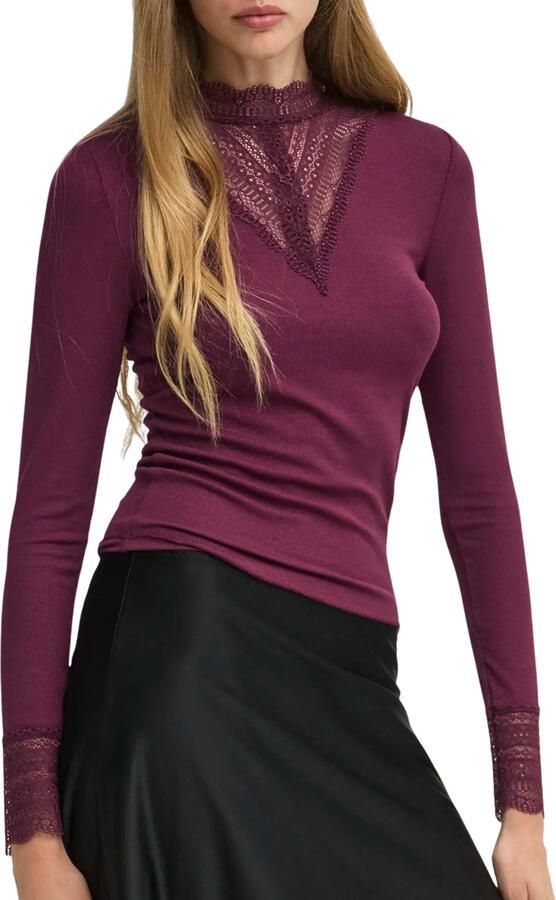 Only Slim fit shirt met lange mouwen van viscosemix model 'TILDE'