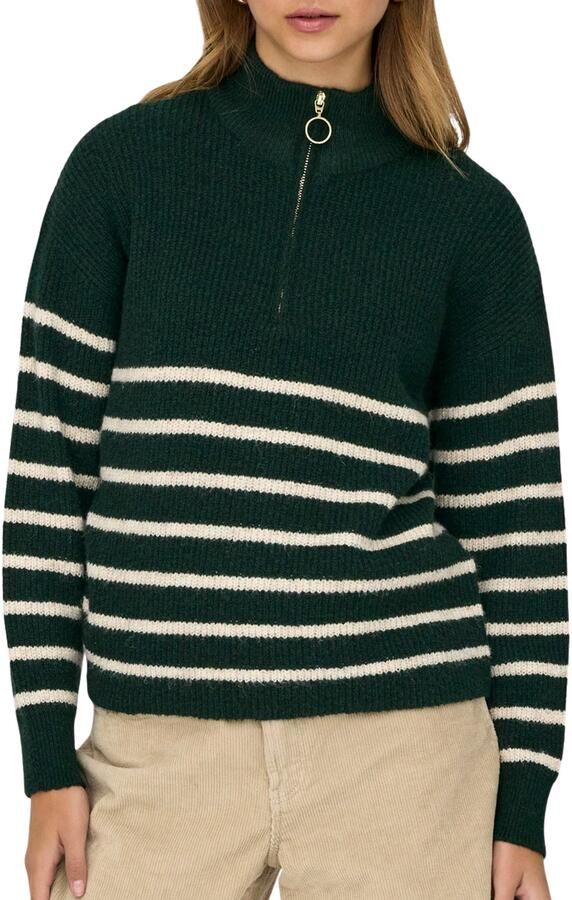 Only Gebreide trui ONLTOKYO L S ZIP PULLOVER KNT NOOS
