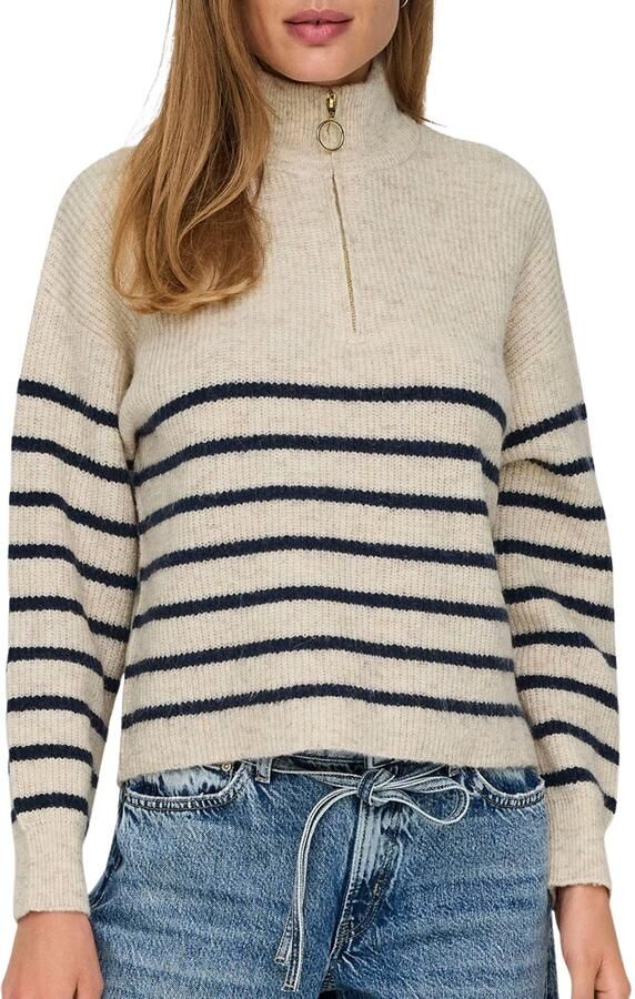 Only Gebreide trui ONLTOKYO L S ZIP PULLOVER KNT NOOS - Foto 4