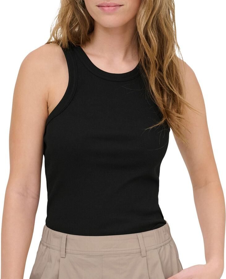Only slim fit tanktop van mix van biologisch katoen model 'VAL' - Foto 4