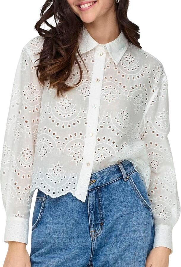 Only regular fit overhemdblouse van puur katoen model 'VALAIS' - Foto 2