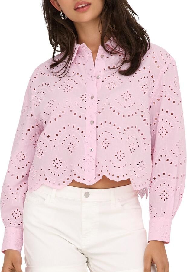 Only regular fit overhemdblouse van puur katoen model 'VALAIS' - Foto 3