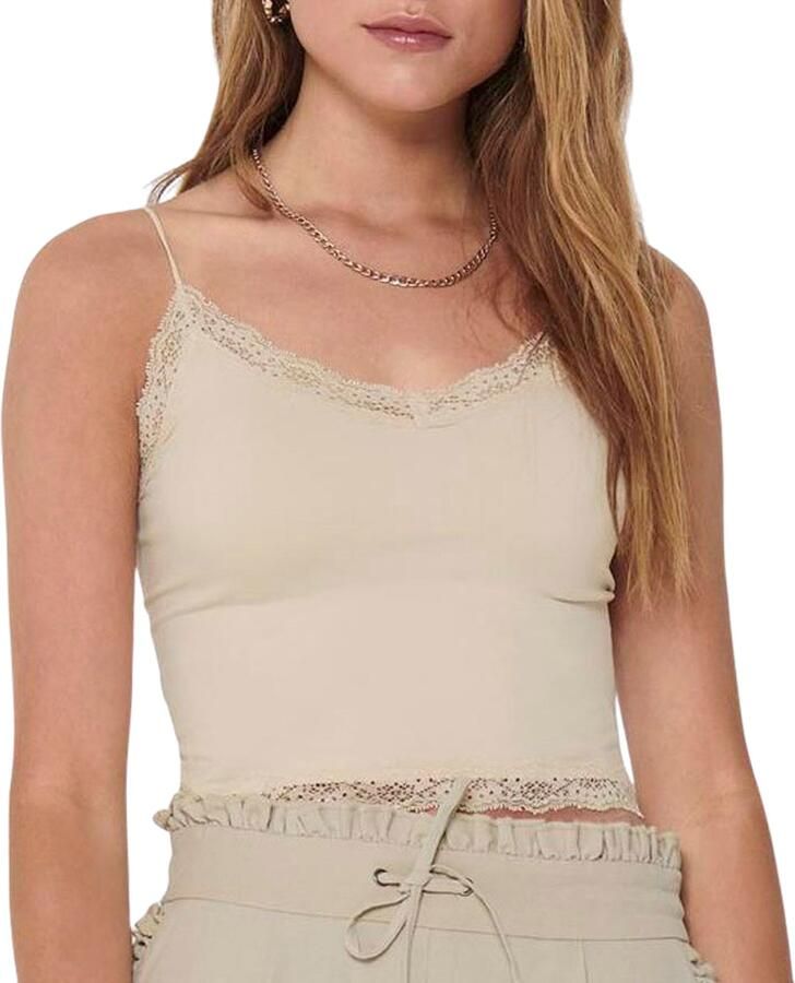 Only Kanten top ONLVICKY LACE SEAMLESS CROPPED TOP