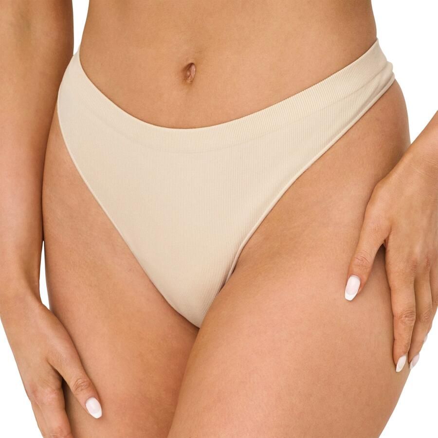 Only T-string ONLVICKY RIB S-LESS THONG 3-PK NOOS (set 3 stuks)