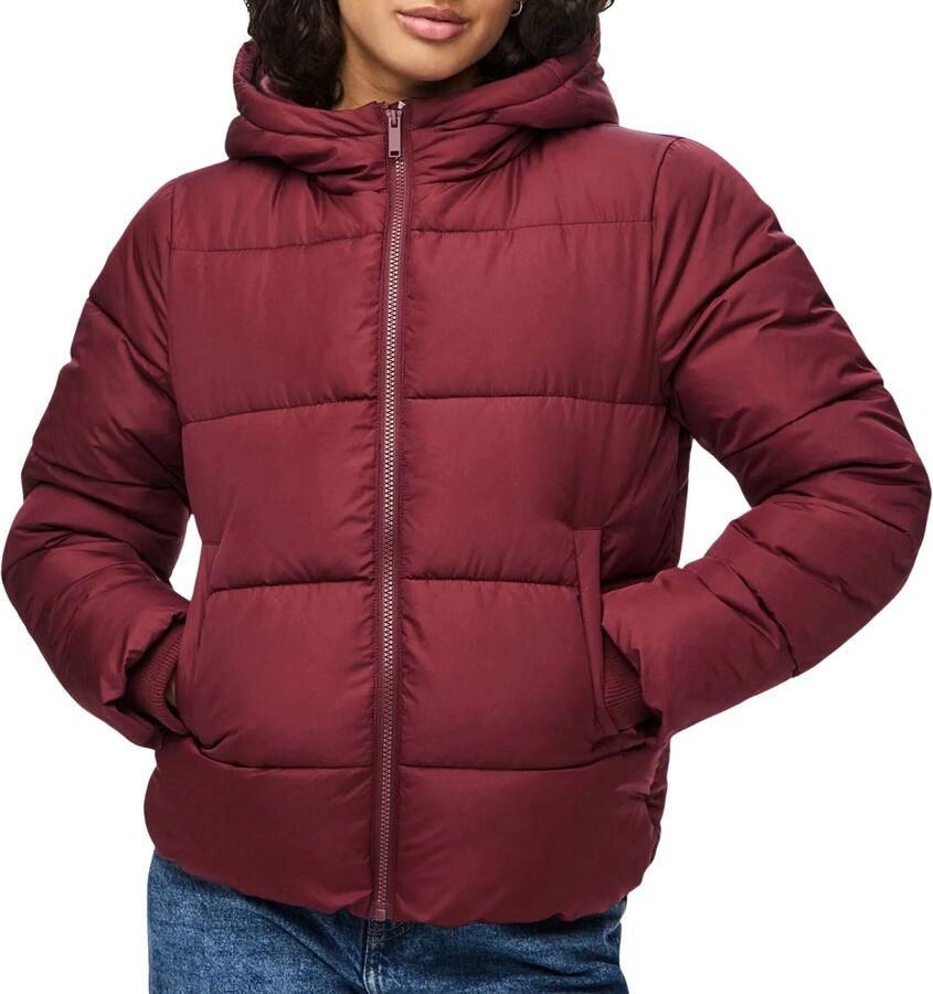 Pieces Regular fit gewatteerd jack met capuchon model 'BEE NEW'