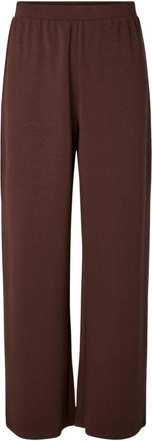 PIECES viscose wide leg sweatpants bruin - Foto 3