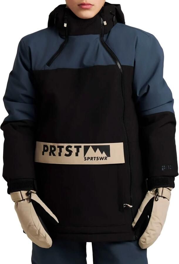 Protest PRTRowan JR ski-jas donkerblauw Skijack Jongens Polyester Capuchon