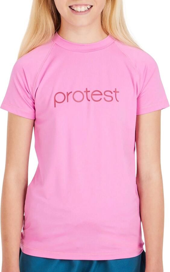 Protest UV T-shirt PRTSENNA JR roze UV shirt Meisjes Polyester Ronde hals 128