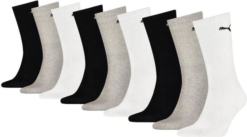 Puma Sokken met labeldetail in een set van 9 paar model 'UNISEX CREW SOCK'