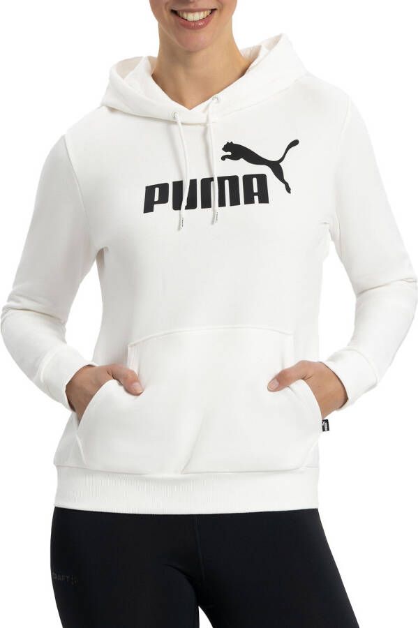Puma Witte Hoodie met Voorlogo Print White Dames