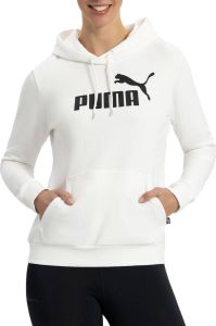 Puma essential logo fleece trui wit dames