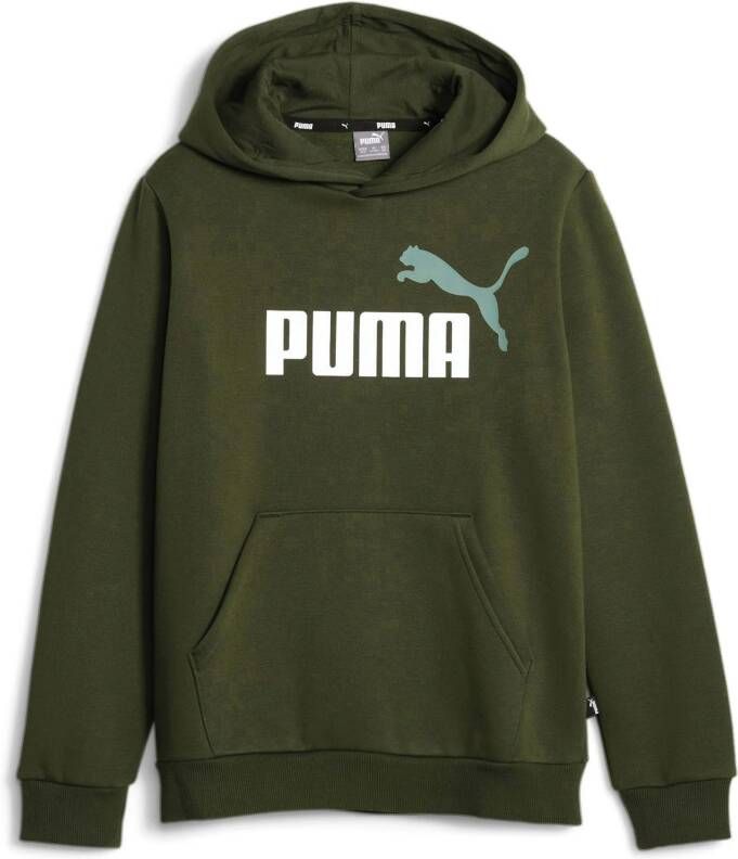 Puma hoodie met logo donkergroen Sweater Logo 164